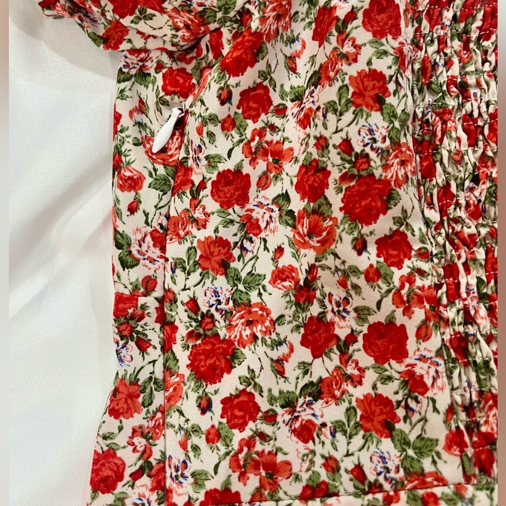 SHEIN Off The Shoulder Floral Dress Size Medium Stretchy Fit NWOT - Picture 8 of 11